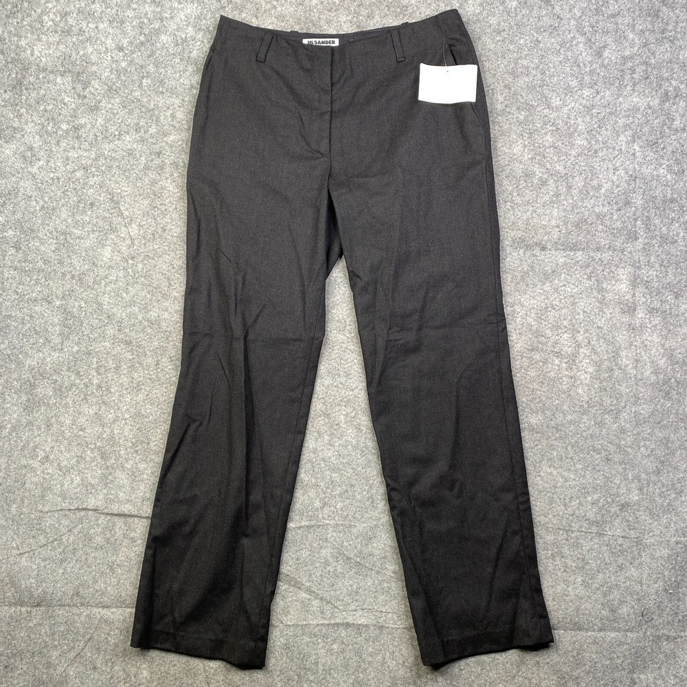 Jil Sander Women's Size 40 Straight Leg Virgin Wool Pants Career Office 32x30
